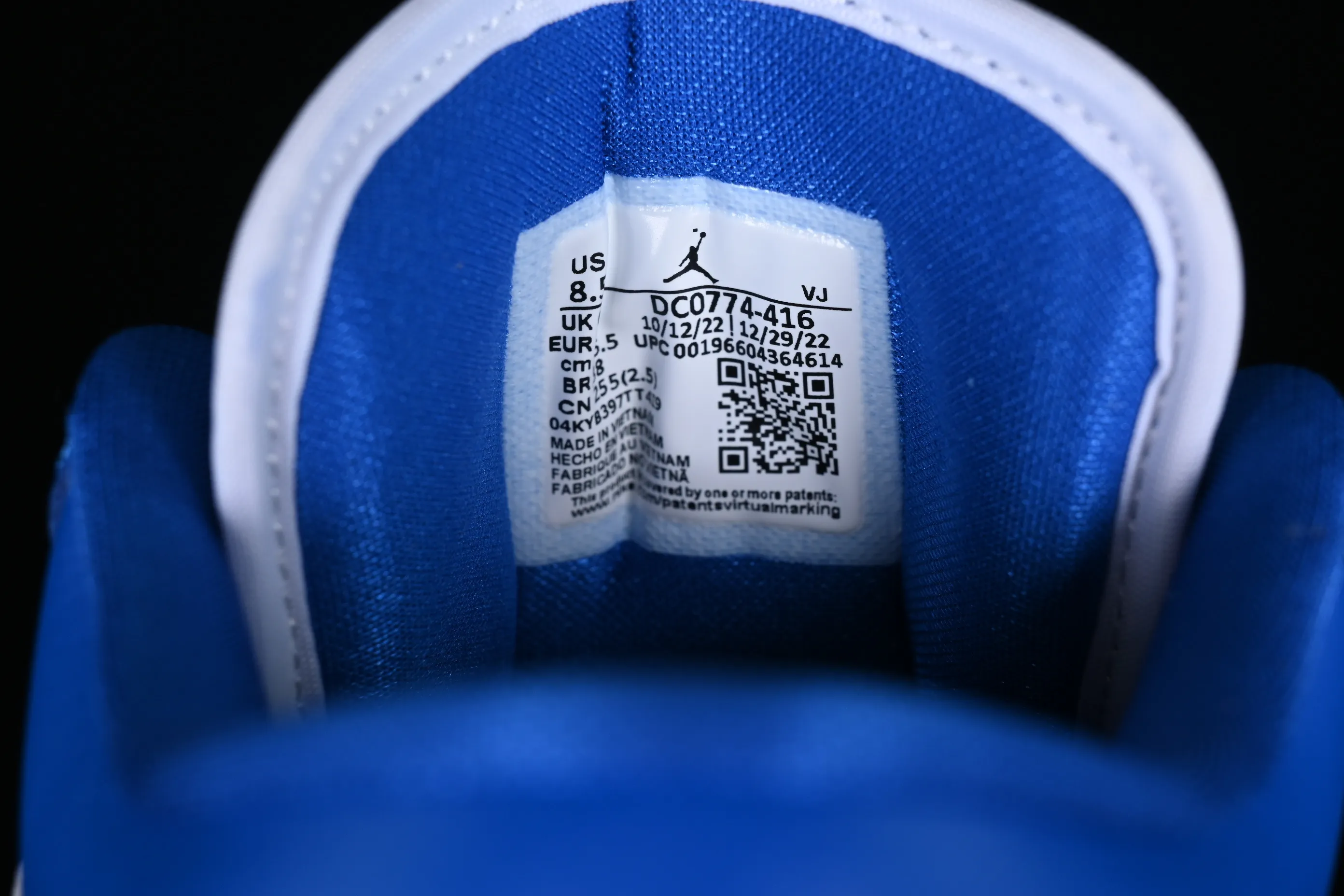 All categories Air Jordan Jordan series basketball shoes Air Jordan 1 Low G version pure original Air Jordan 1 Low "Sport Blue" AJ1 Joe 1 Independence Day color low top basketball shoes DC0774-416
